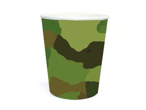 Paper Cups Camo - 250 ml - 6 pcs