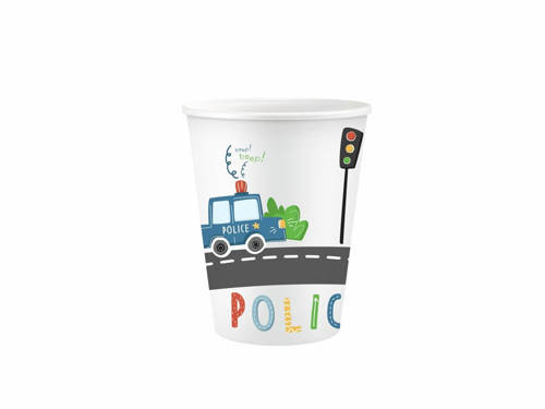 Paper Cups Police - 250 ml - 6 pcs