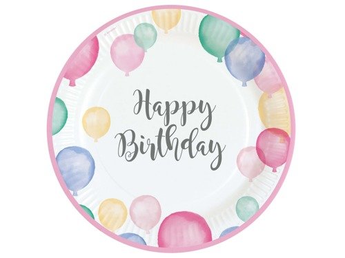 Paper Plates Balloons - 23 cm - 8 pcs