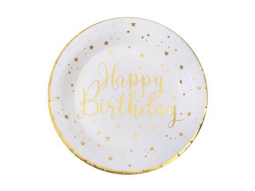 Paper Plates Happy birthday - 22,5 cm - 10 pcs