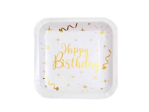 Paper Plates Happy birthday - 23 cm - 10 pcs