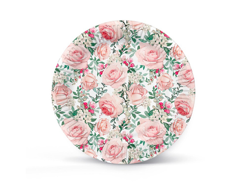 Paper Plates Roses - 23 cm - 8 pcs