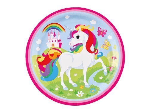 Paper Plates Unicorn - 23 cm - 8 pcs