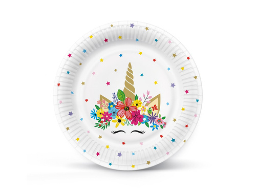 Paper Plates Unicorn - 23 cm - 8 pcs