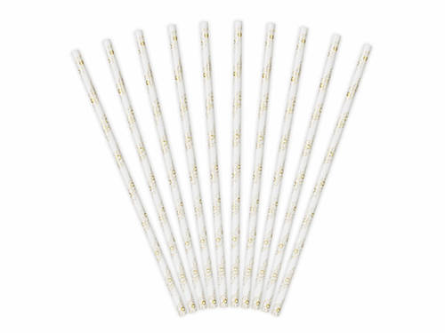 Paper Straws gold - 19.5 cm - 10 pc