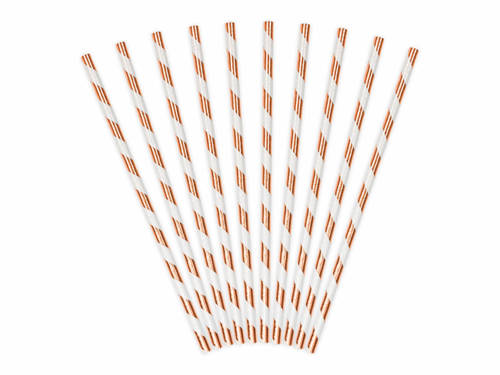 Paper Straws gold - 19,5 cm - 10 pc