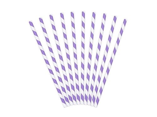Paper Straws lavender - 19.5 cm - 10 pcs