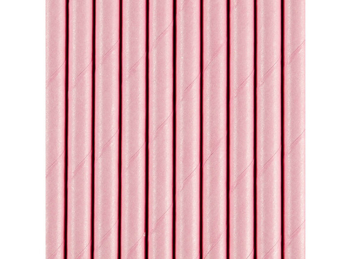 Paper Straws pink - 19.5 cm - 10 pc