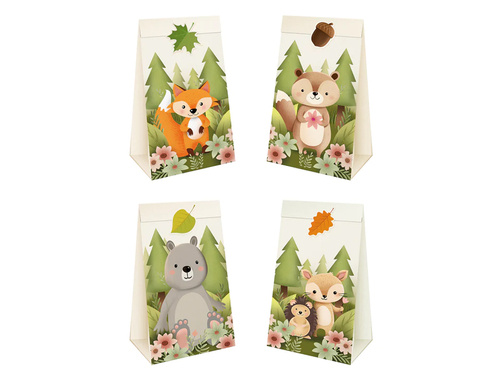 Paper bags Forest friends - 4 pcs