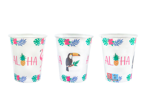 Paper cups Aloha Party - 250 ml - 6 pcs