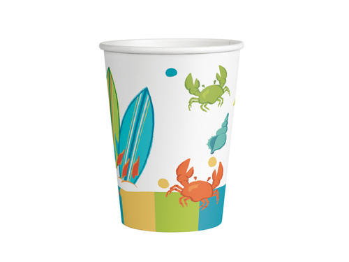 Paper cups Surf Party - 250 ml - 8 pcs