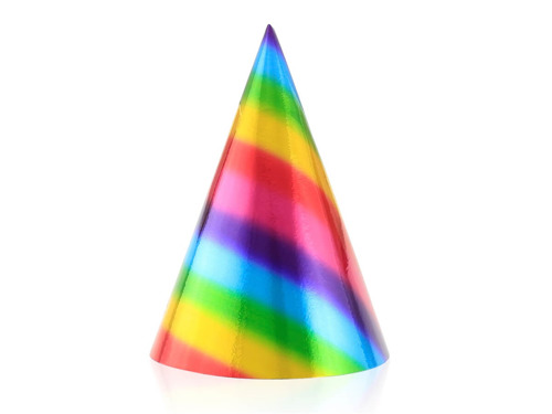 Paper hats Rainbow - 6 pcs