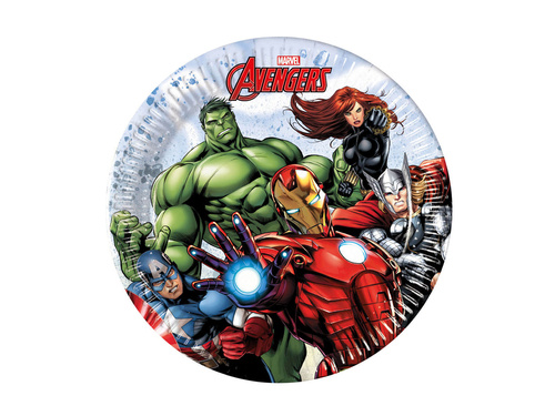 Paper plates Avengers - 20 cm - 8 pcs