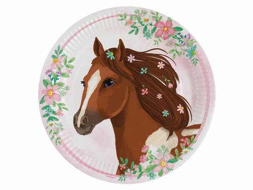 Paper plates Beautiful Horses  - 23 cm - 8 pcs