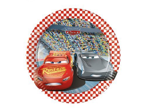 Paper plates Cars 3 - 20 cm - 8 pcs