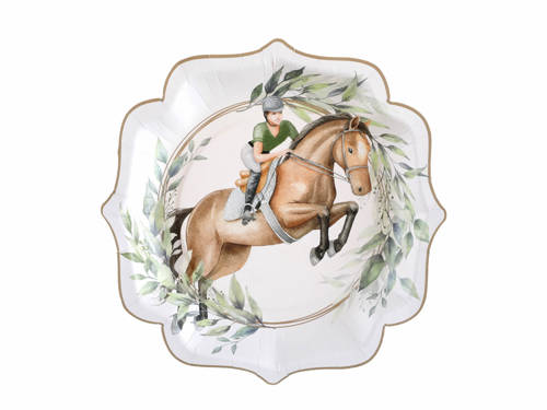 Paper plates Horse riding - 21 cm - 10 pcs