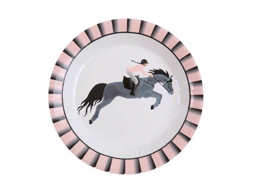 Paper plates Horse riding - 22,5 cm - 10 pcs