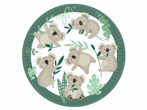 Paper plates Koala - 23 cm - 8 pcs