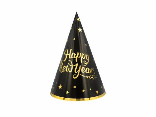 Party Hats Happy New Year - 21 cm - 6 pcs.