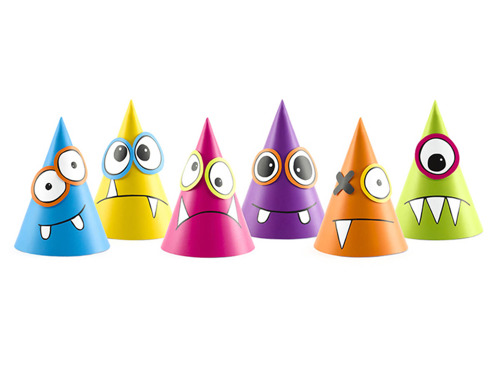 Party Hats Monsters - 6 pcs.