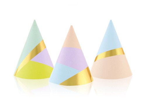 Party Hats, mix - 6 pcs