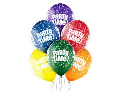 Party Time Balloons - 12" - 6 pcs