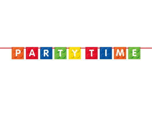 Party Time Building Blocks banner - 1 pc