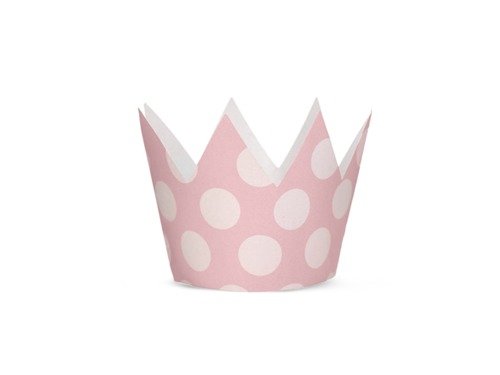 Party crowns, colour pink, 4 pcs