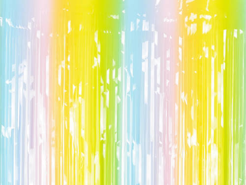 Party curtain, iridescent - 100 x 195 cm - 1 pc