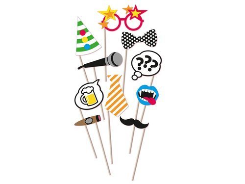 Party photo props - 10 pcs