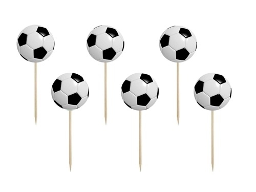 Partypicks Football - 7 cm - 6 pcs