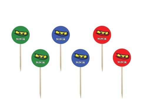 Partypicks Ninja - 7 cm - 6 pcs