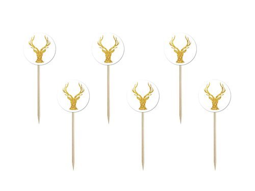 Partypicks Reindeer- 7 cm - 6 pcs