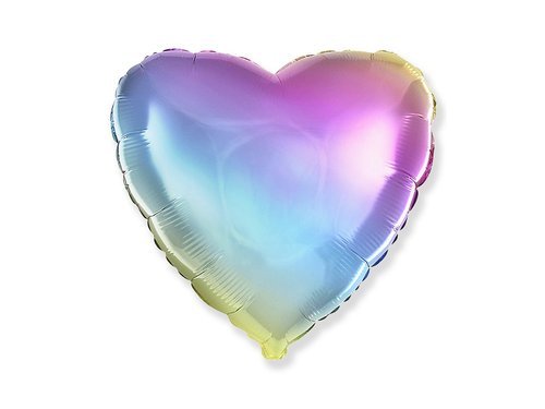 Pastel Heart Foil Balloon - 46 cm - 1 pcs