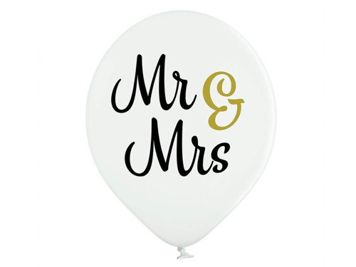 Pastel Mr & Mrs - 12" - 6 pcs