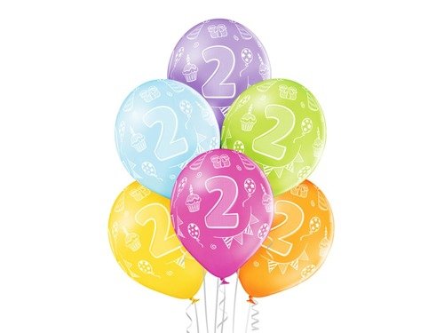 Pastel balloons 2 - 12" - 6 pcs