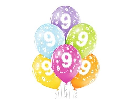 Pastel balloons 9 - 12" - 6 pcs