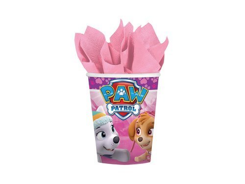 Paw patrol Pink paper Cups - 250 ml - 8 pcs