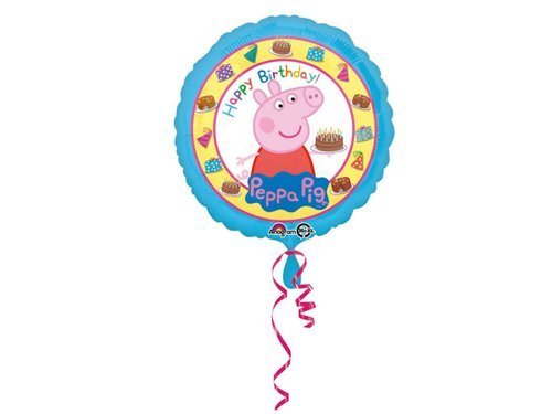 Peppa Pig Happy Birthday Foil Balloon round - 43cm