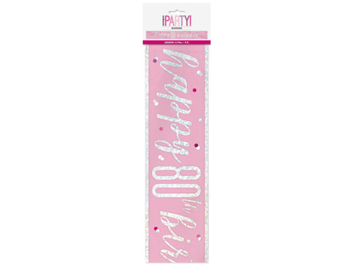 Pink Glitz 80 banner - 274 cm - 1 pc