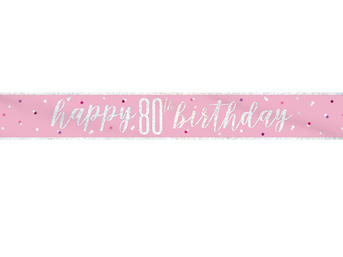 Pink Glitz 80 banner - 274 cm - 1 pc