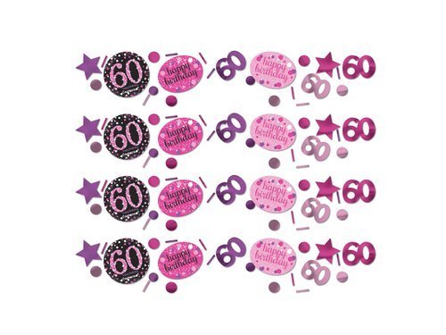 Pink confetti for 60 - sixty - 34 g