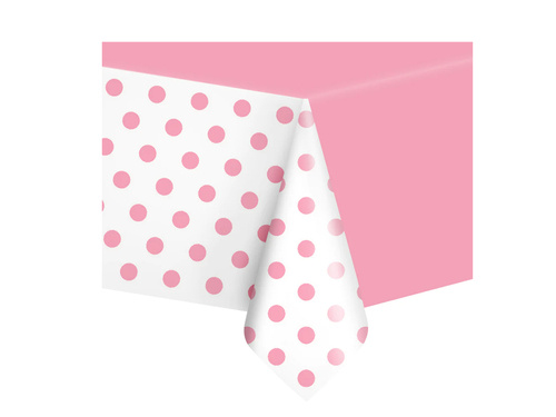 Pink dots tablecover - 137x274 cm - 1 pc