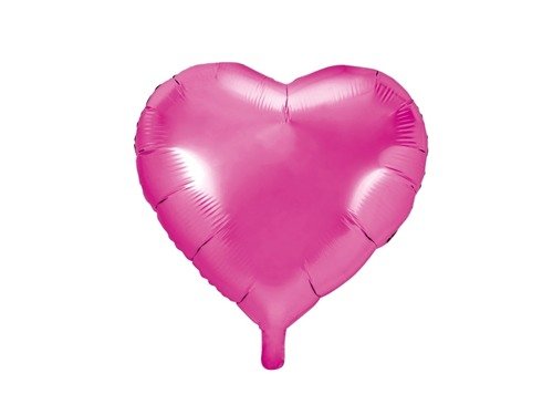 Pink metallic Heart Foil Balloon - 45 cm - 1 pc