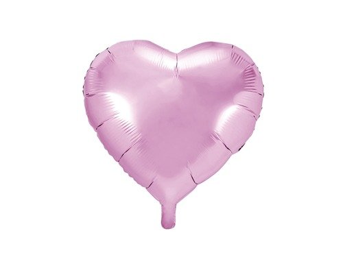 Pink metallic Heart Foil Balloon - 45 cm - 1 pc