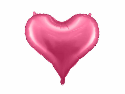 Pink metallic Heart Foil Balloon - 61 cm - 1 pc