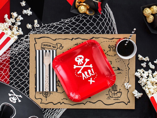 Pirate Party Plates - 20 cm - 6 pcs