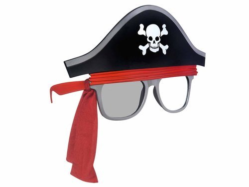 Pirate glasses with hat - 1 pc