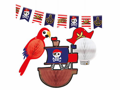 Pirates Map Decoration Kit - 4 pc