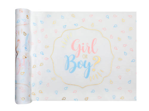 Plain non woven table runner Girl or Boy